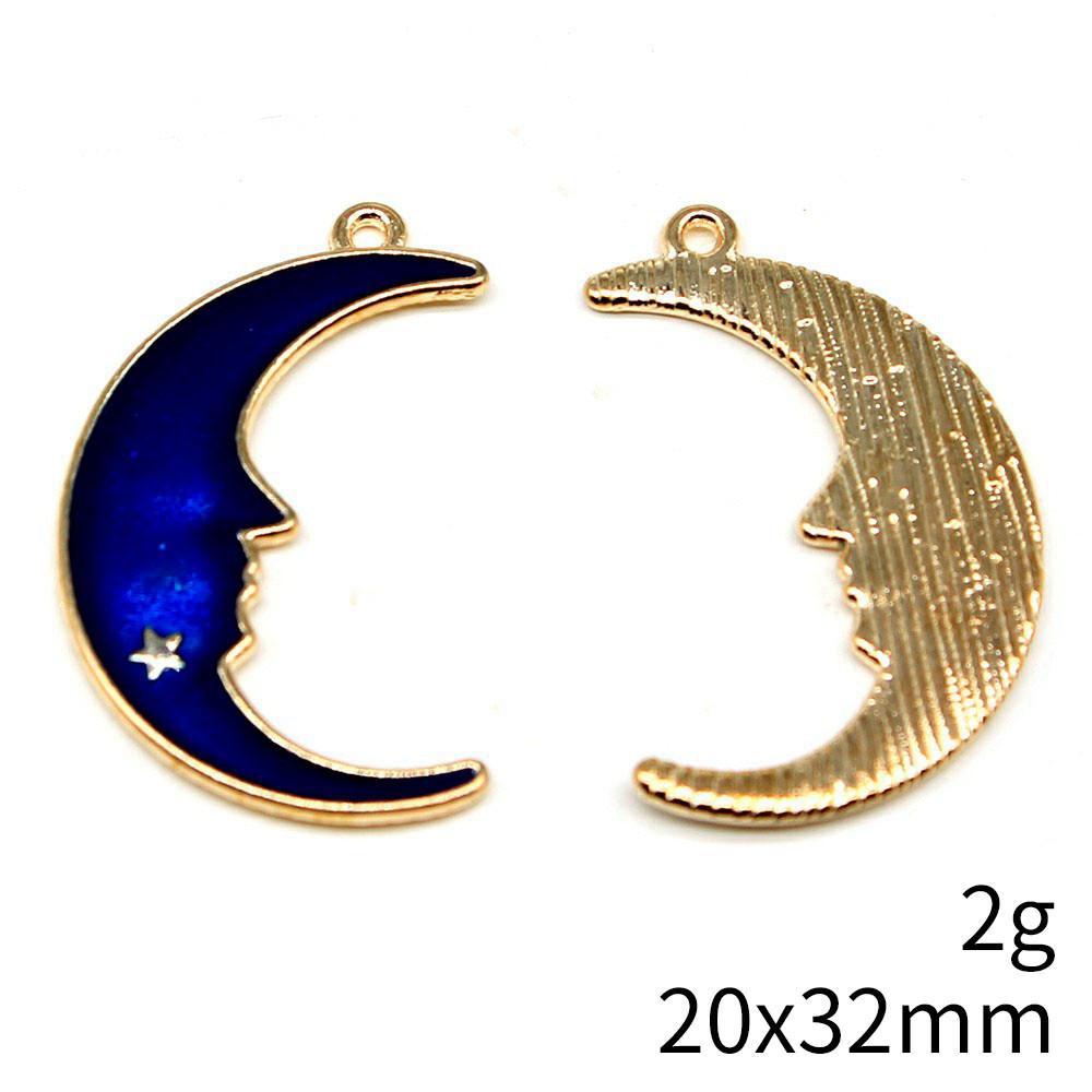 Mother's Day Charms For Nails Pentagram Moon Enamel Charms Pendant Art Supplies Pendant Accessories