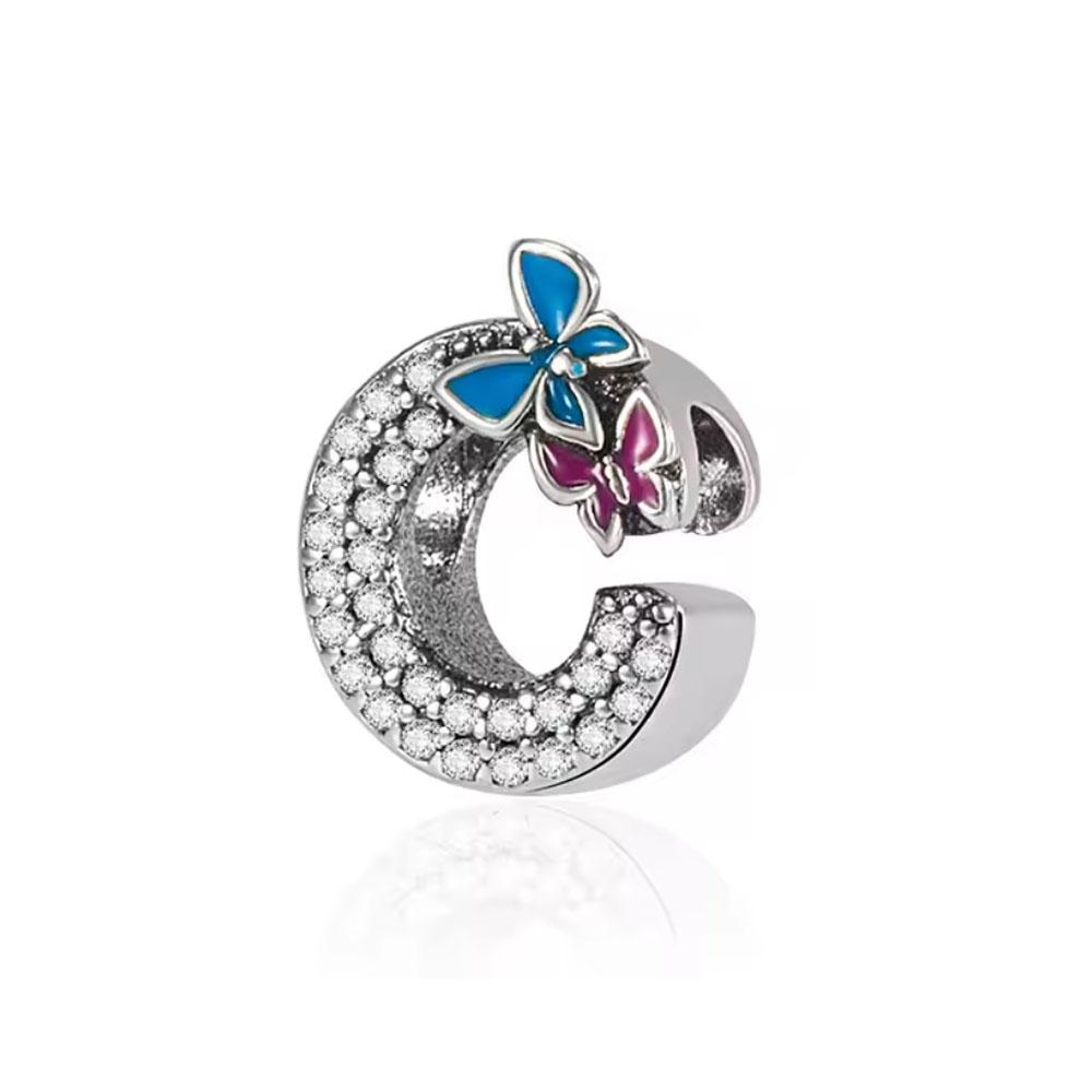 Charms Lettres Papillon Amour Perles Cuivre Convient Bracelet Fin Fabrication Bijoux DIY