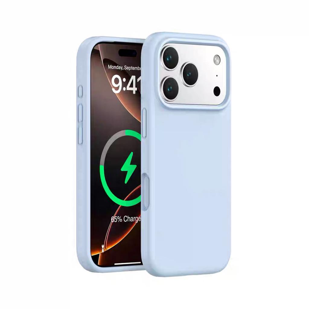 Applicable To IPhone17 Built In Magnetic Phone Case Liquid Silicone Apple 16proMax Skin Friendly 15 Protection Case