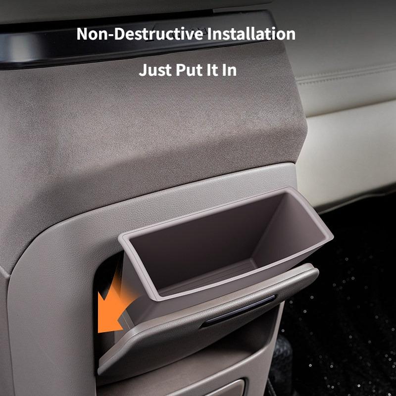 Car Armrest Rear Silicone Storage Box For ZEEKR 7X Central Control Rear Armrest Storage Box Interior Modification Accessories