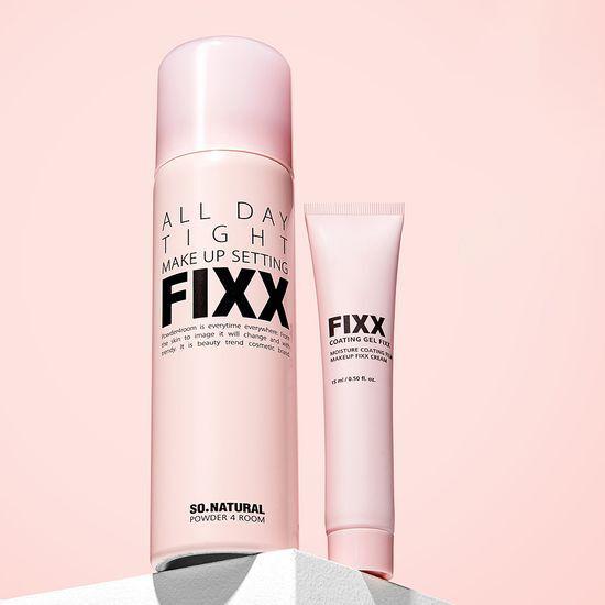 SO NATURAL All Day Tight Makeup Fixer 75ml + 15ml – Koreanischer No-Gas Feinspray Fixierspray mit Hyaluronsäure & Centella für langanhaltenden Make-up-Halt