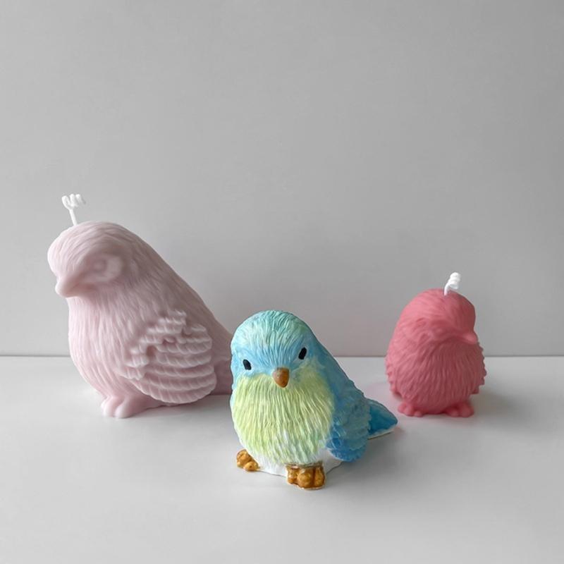 Bird Candle Silicone Mold for Handmade Desktop Decoration Gypsum Epoxy Resin Aroma Candle Mould for Home Decoration