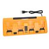 Charger Station Fit for DCB104 DCB127 DCB182 Battery 4 Ports 3A Fast Charging Battery Charger Station Yellow EU Plug