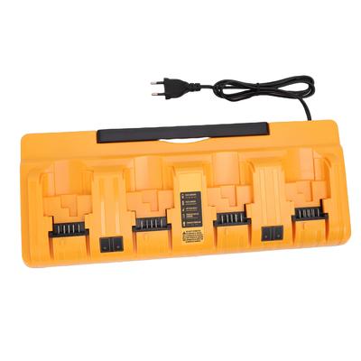 Charger Station Fit for DCB104 DCB127 DCB182 Battery 4 Ports 3A Fast Charging Battery Charger Station Yellow EU Plug