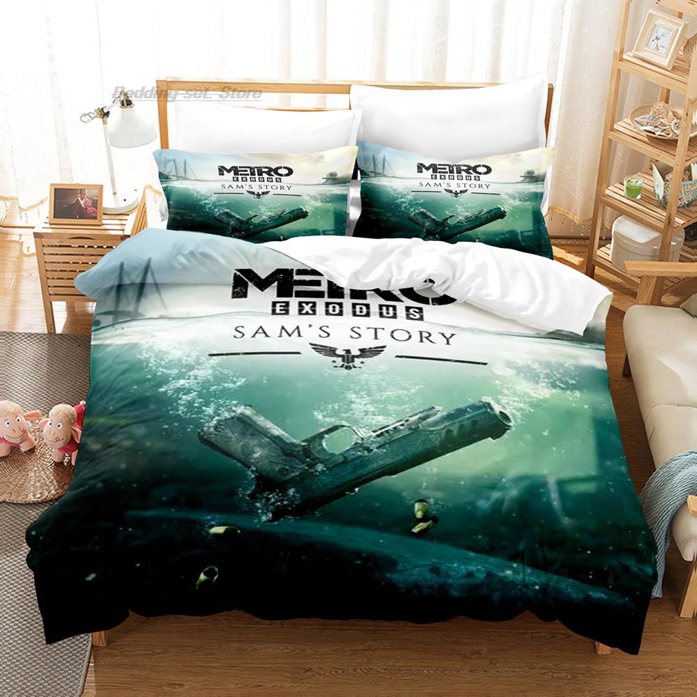 Metro Exodus Bedding Set Single Twin Full Queen King Size Bed Set Aldult Kid Bedroom Duvetcover Sets 3D Print Game Bed Sheet Set