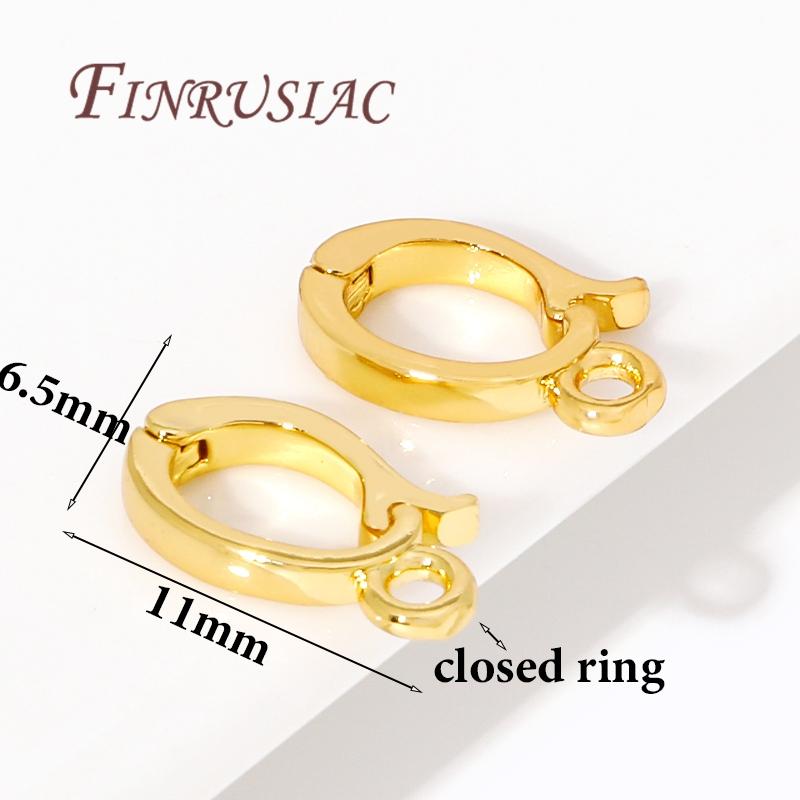 

Brass Charm Enhancer Clasp 18K Gold Plated Pendant Bail Clasps Connector For Pearl Bracelet/Necklace Jewelry Making Accessories 4 pieces