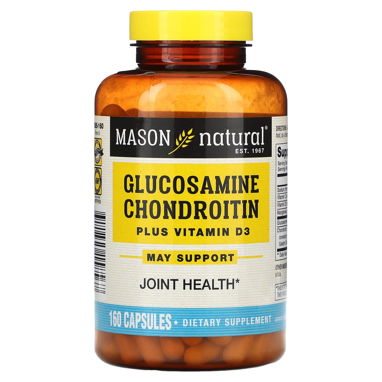 

Glucosamine Chondroitin Plus Vitamin D3, 160 Capsules