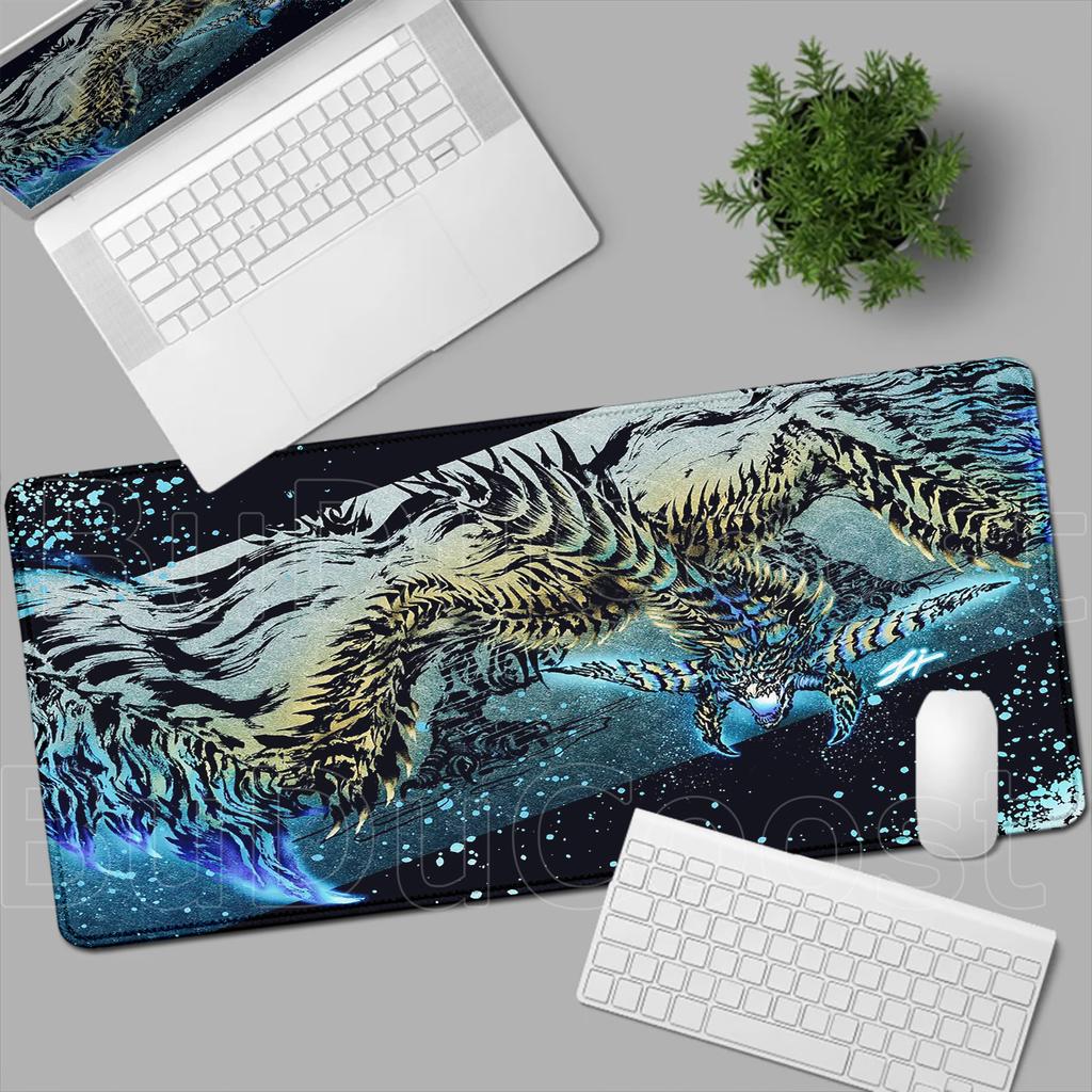 HD Printing MousePad Game Monster Hunter Wilds Mouse Pad Natural Rubber Keyboard Mat Office Desk Mat Computer Gaming Accessories