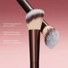 Luxury Blush Brush No.15 Angled Stippling Contour Makeup Brush with Soft Synthetic Hair Alumininum Handle