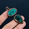 Emerald Pendant, Copper Electroformed Pendant Gemstone Jewelry, Handmade Pendant Amazing Jewelry, Gift For Her