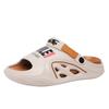 Fashion Thick Sole Summer Beach Slides Mens Bath Anti-Slip Slipper Large Size Soft Sandals Fashion Men Flip-Flops Cartoon Bear Shoe