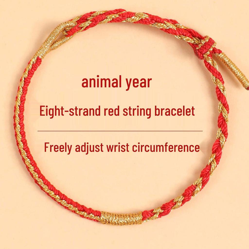 Rotes gewebtes Seilarmband für Männer & Frauen – Glücksbringer zum Jahr des Pferdes