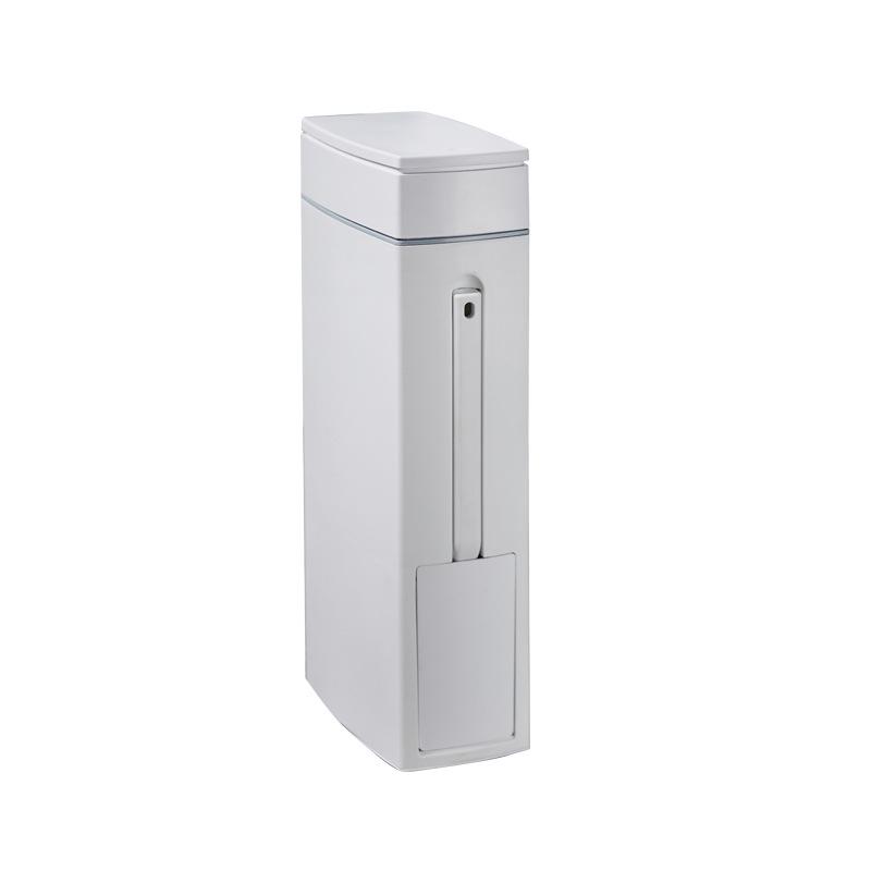 Ultra-Thin Bathroom Toilet with Covered Brush & Crevice Trash Can