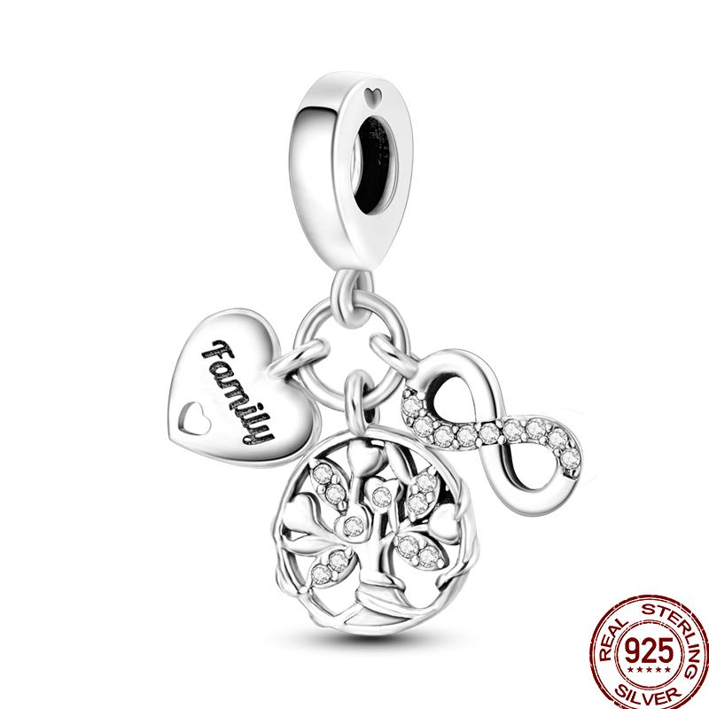 Copper Love Blessing Diamond Love Family Friendship Love Charm Beads Suitable For Pan Original Bracelet Diy