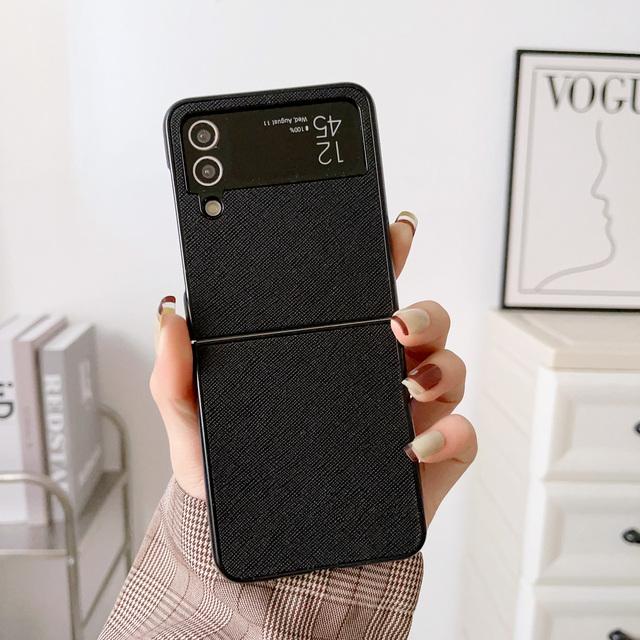 Husă pentru telefon de culoare solidă pentru Samsung Galaxy Z Flip 1 2 3 4 /Z Fold 3 4 Husă de protecție spate completă
