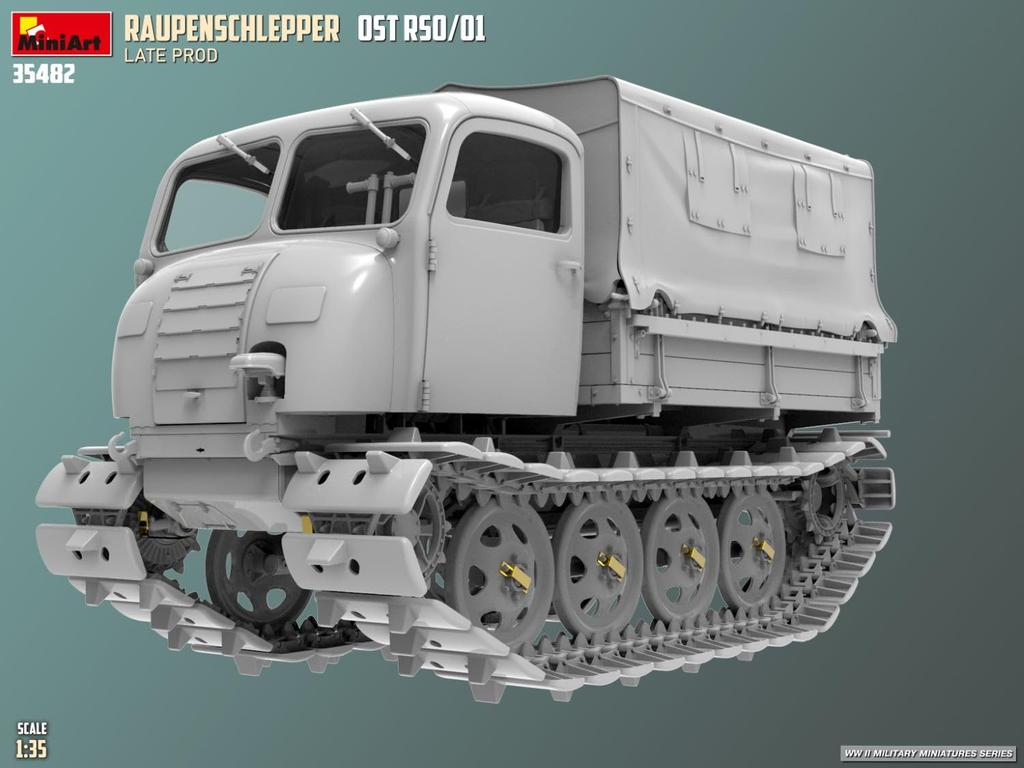 Miniart Laupenschlepper Ost Late Model Plastic Model Kit MA35482 1/35 RSO/01. (Military Vehicle)