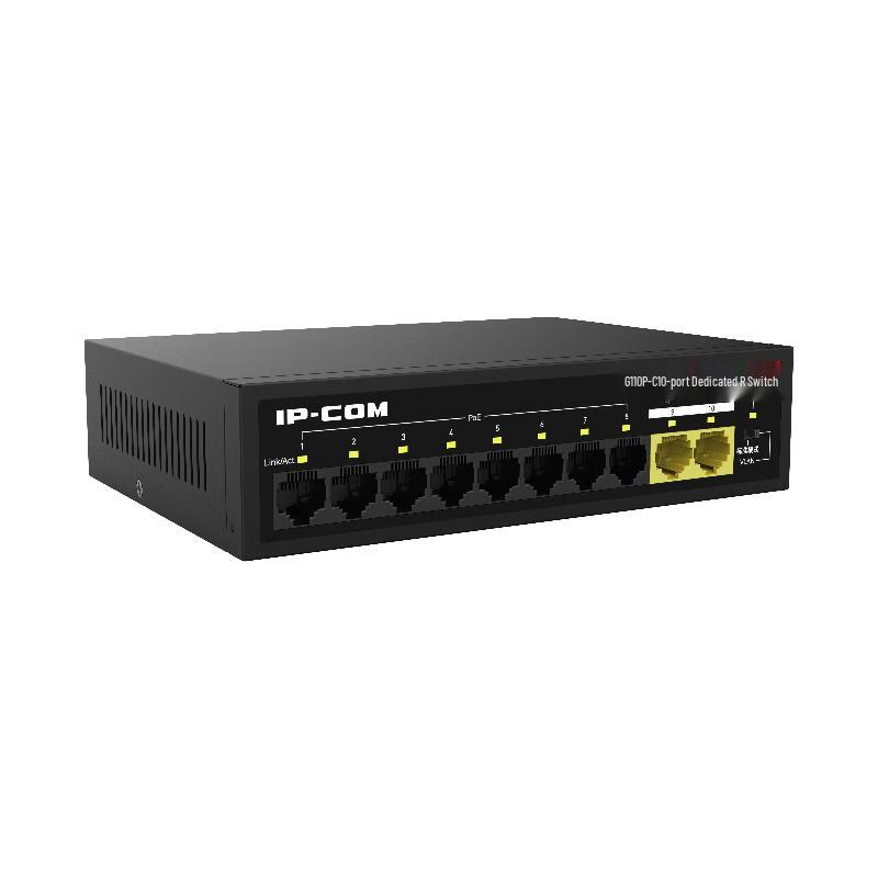 

IP-COM 10-Port Gigabit Surveillance PoE Switch