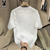 PLAYBOY Herren Kurzarm-T-Shirt aus reiner Baumwolle