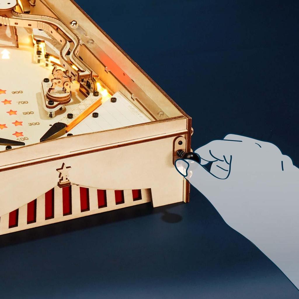 ROBOTIME ROKR 3D Pinball Machine 3D Wooden Puzzle EG01