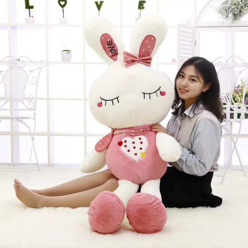 Large cute plush toy fruit rabbit LOVE rabbit doll rice doll company event wedding doll
