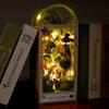 DIY Book Nook Kit Wooden Mini Dollhouse With LED Light 3D Puzzle Model Building Bookshelf Bookend Toy Home Decoration Gifts
