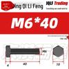 Grade 12.9 Reverse Thread Hex Bolt, M6-M24 High-Strength Blackened Hexagon Screw