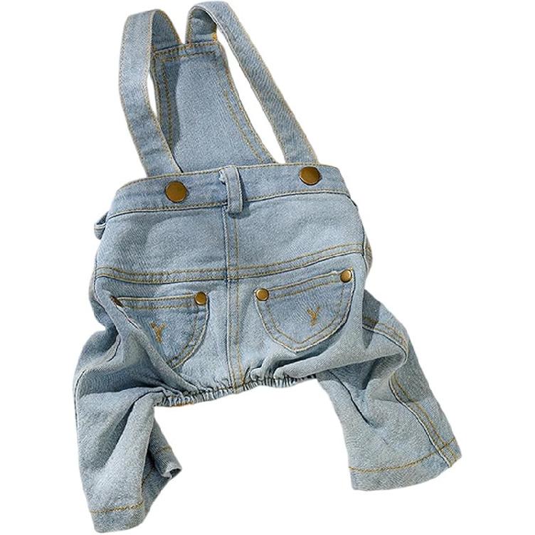 Dog Denim Overalls, Puppy Cowboy Costumes, Cats Clothes, Jumpsuit,Costume Puppy Jeans Clothes, Pet Jeans Pants for Halloween Pets Parties, XS