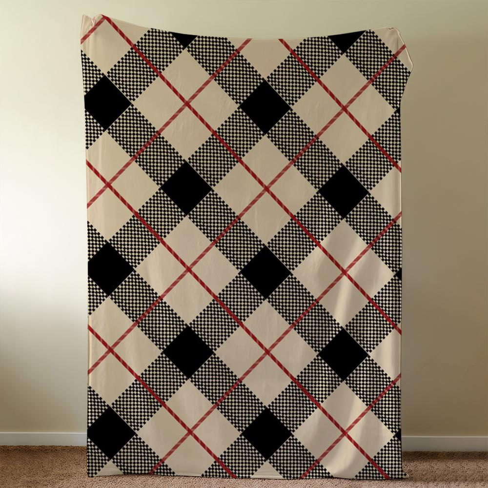 Checkered Pattern Carnival Blanket Throw Super Cosy Plush Living Room Sofa Couch Childish Birthday Gifts