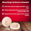 WADDELL Closet Pole Socket (Jumbo Heavy Duty, 1 Set) | Hardwood Dowel Rod Holder Fits Any Style Closet Rods up to 1-¾" Diameter | Includes Mounting