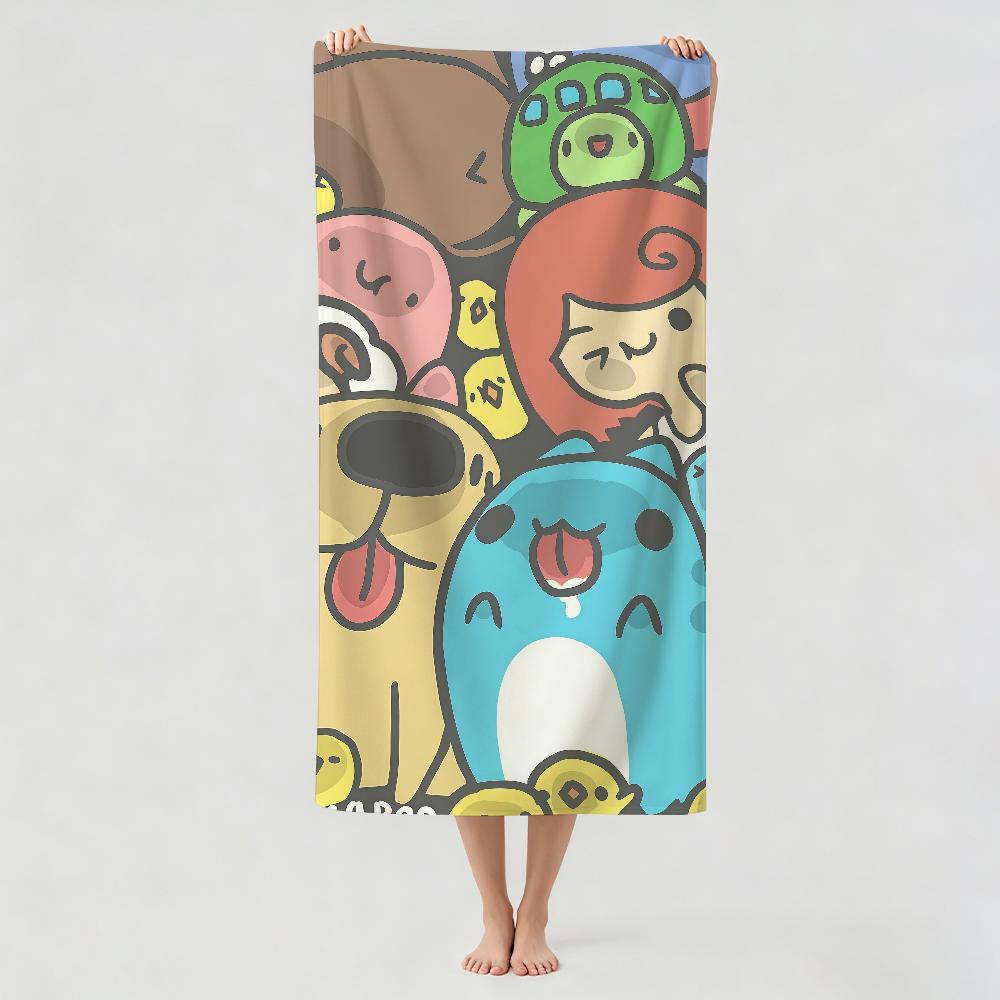 Cartoon cute Bugcat Capoo Towel Drying Bath Towel Applicable To Light Swimming Camping Yoga Beach Out