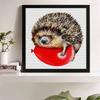 New Arrival 5D DIY Full Circle Diamond Painting "Painted Hedgehog" Embroidery Cross Stitch Home Decor Gift