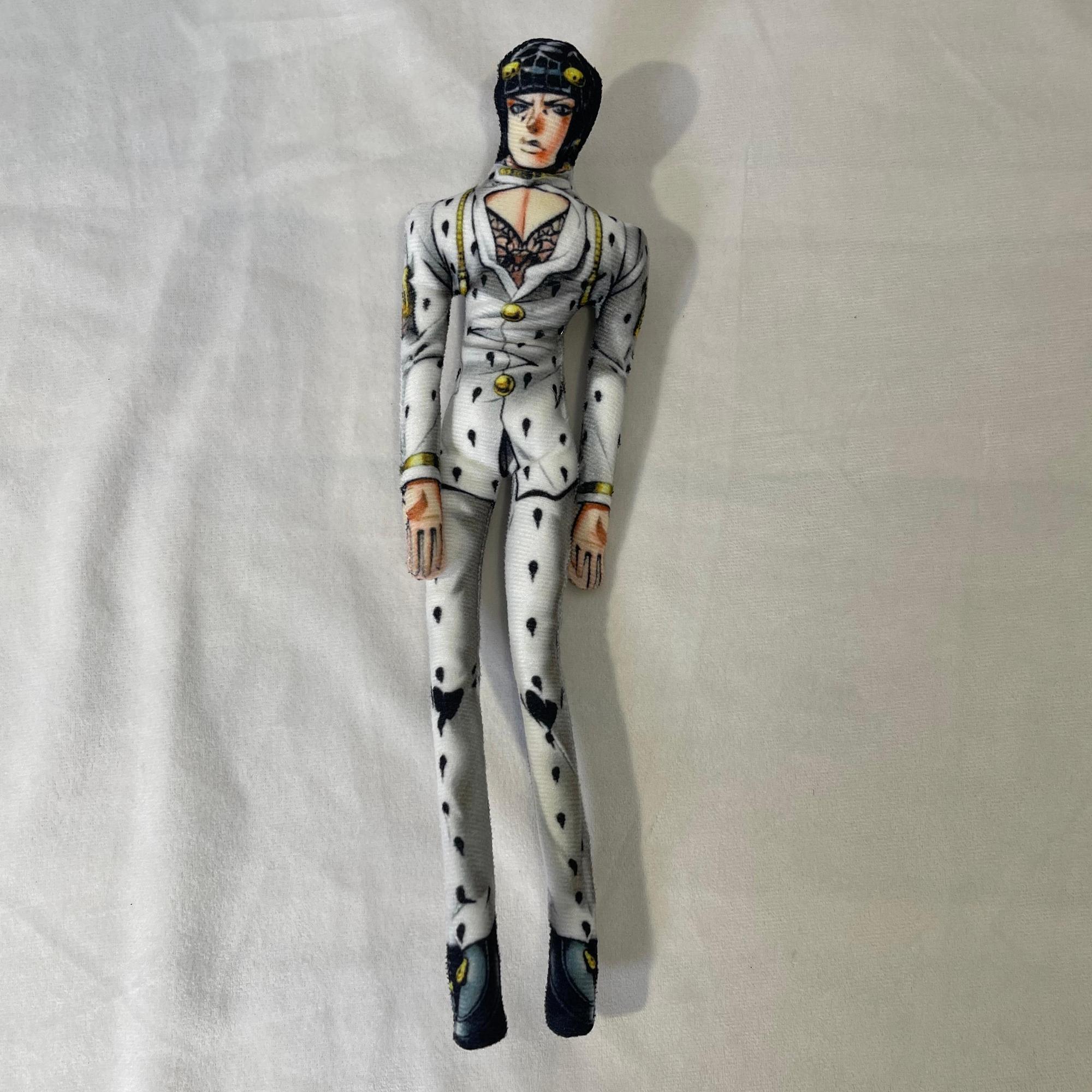 Jojo'S Bizarre Adventure Bucciarati Anime Cosplay Pluche Pop Handgemaakt Buigbaar Draad Skelet Gevuld Figuur Cadeau