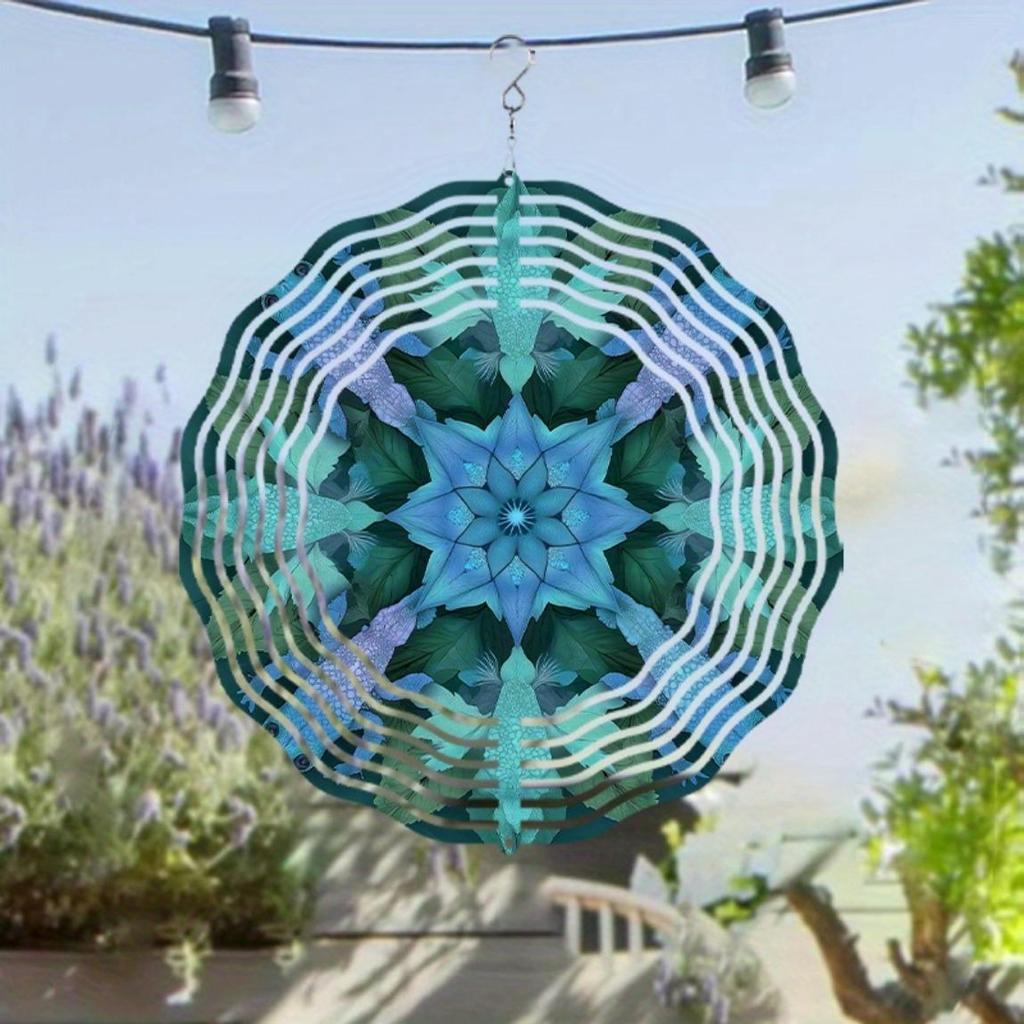 10 Inch Hanging Wind Chime for Outdoor Decor Dynamic Rotating Hook Design Perfect for Balcony Patio Garden Spring Summer Gift for Friends Family
