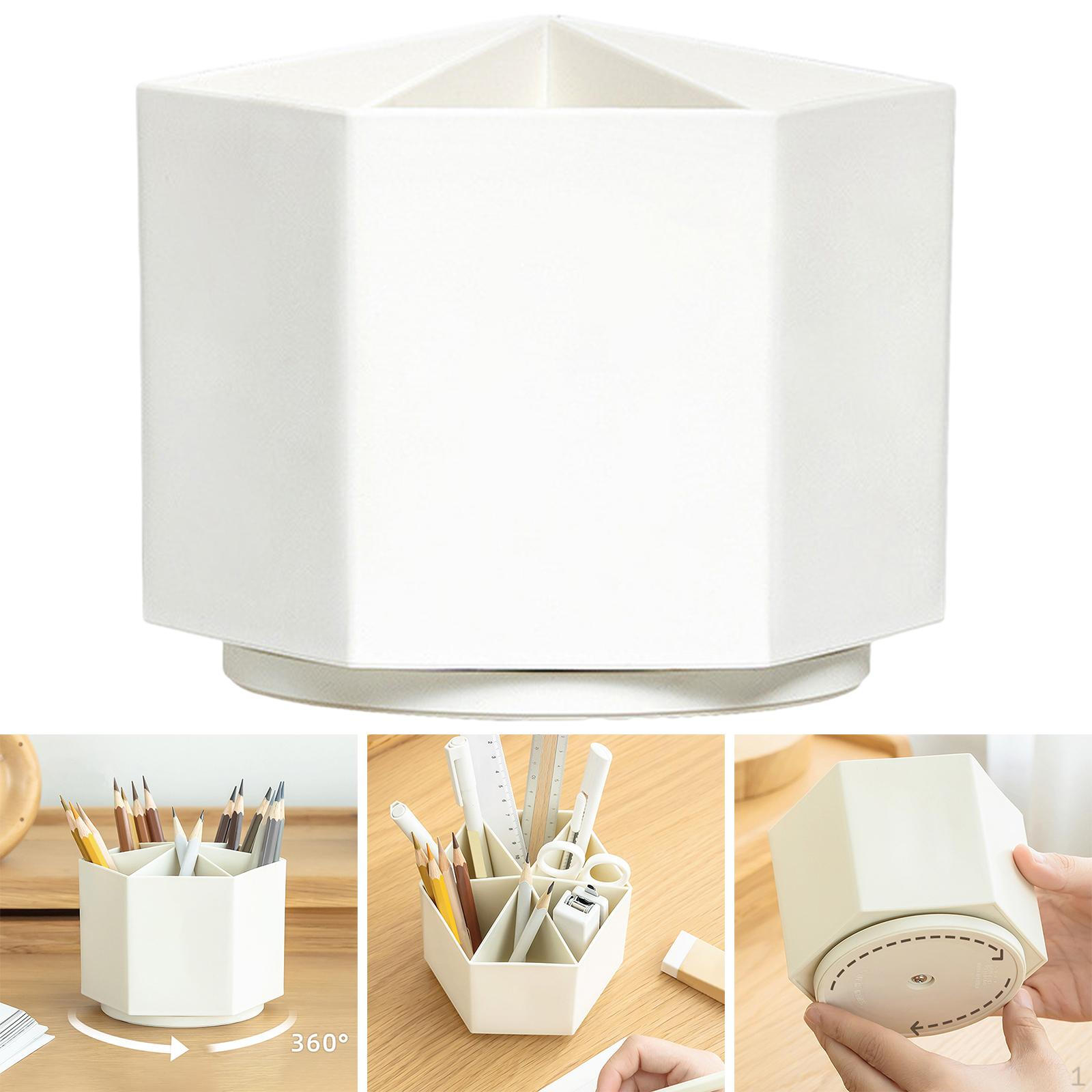 Multifunctional Rotatable Storage Box ,Makeup Brush Office Stationery Organizer, Nordic Pens Holder