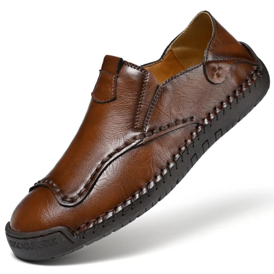 2025 Hot Sale Comfortable Men's Casual Shoes Outdoo Men Driving Shoes Handmade Leather Flat Men's Shoes Breathable Men Loafers