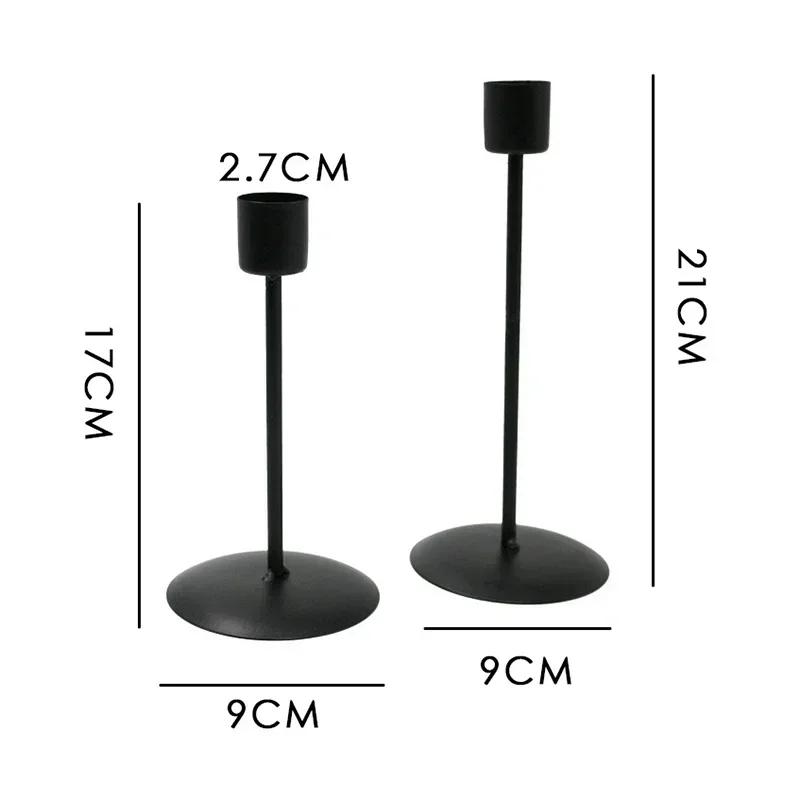 Nordic Single Head Candlestick Simple Iron Art Candleholder Wedding Decoration Romantic Atmosphere Candlelight Dinner Candle Cup