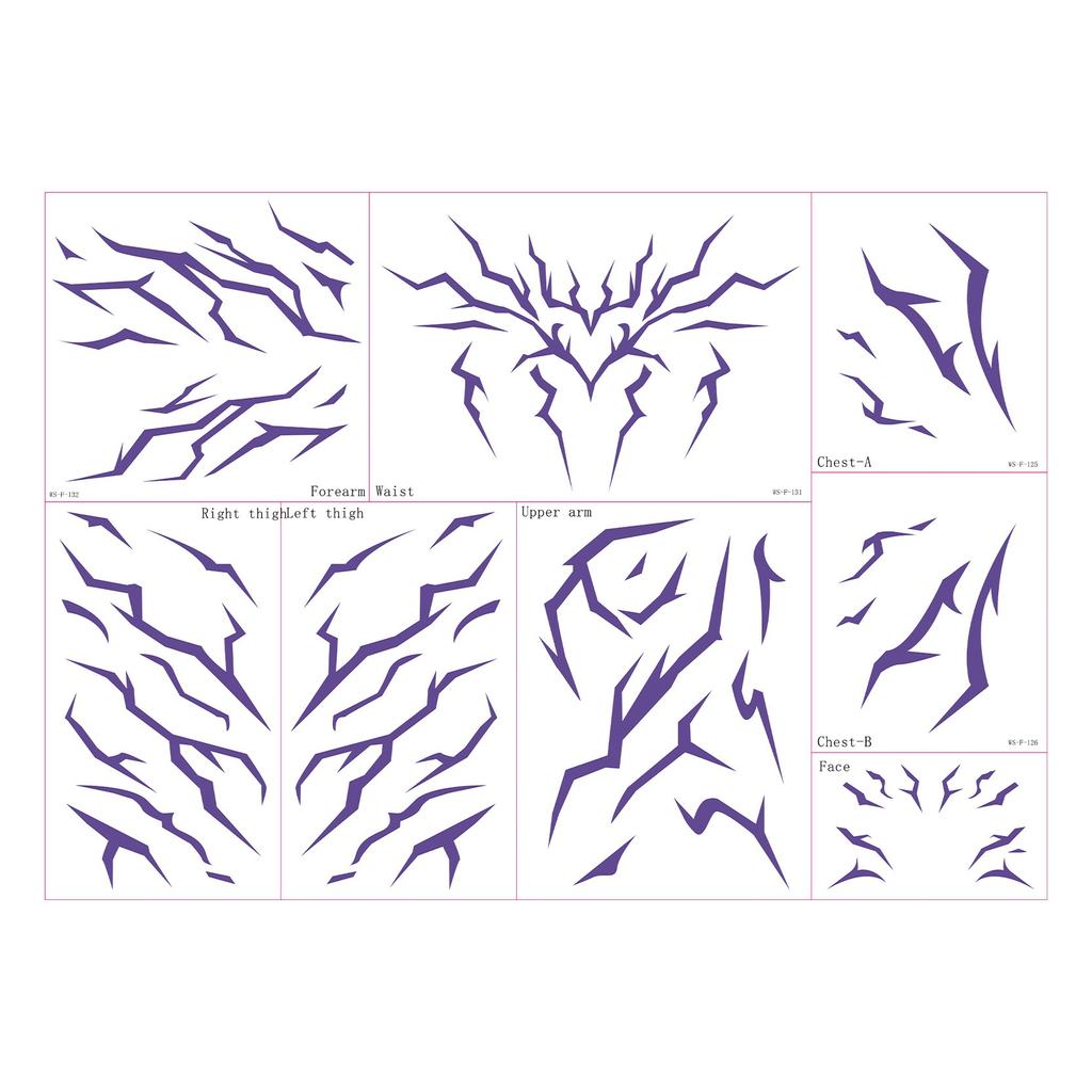 KPop Laser Glanz Temporäre Tattoos: Wasserdichte Ganzkörper-Aufkleber für Cosplay, Party-Gesichtsabziehbilder