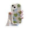 Green Love Suitable for Apple 16 Mobile Phone Case Iphone15promax Three-dimensional Wave 14 Anti Fall 13