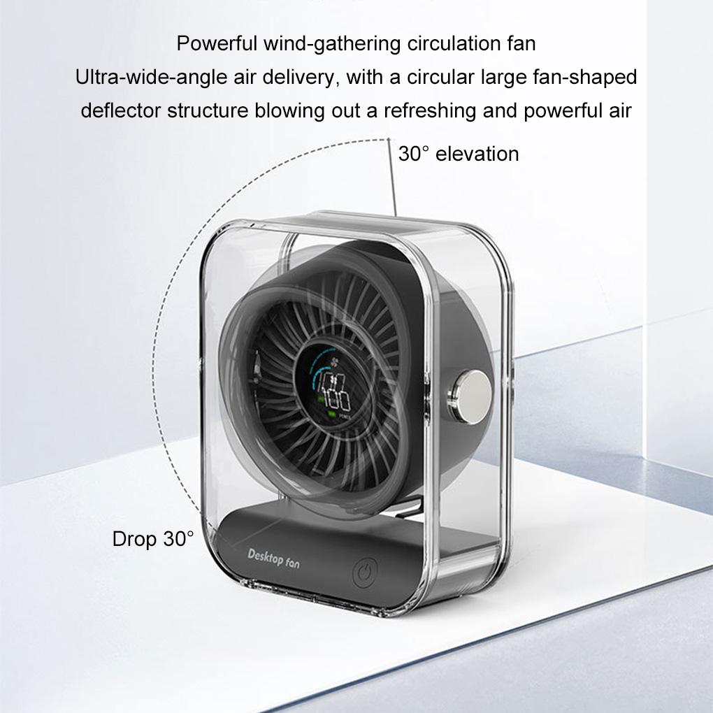 Portable Electric Fan With 100 Wind Speed Levels USB Rechargeable Quiet Fan Portable