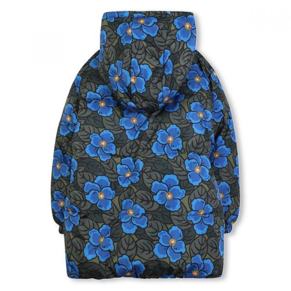 Kenzo Kids Flower Reversible Long Padding Jacket Z256afd411