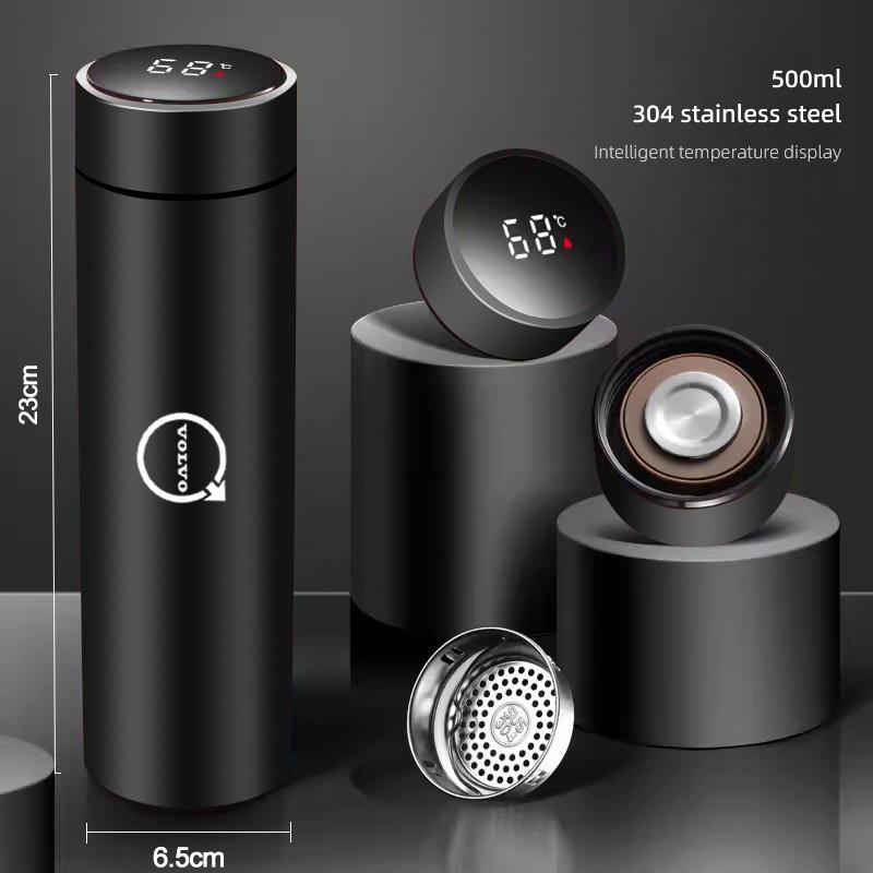 Tazza Termica a Tenuta Stagna con Logo Auto Bottiglia Portatile Accessori Auto Per Volvo Rdesign V60 V40 XC90 S60 C30 XC60 V50 V70 S90 AWD XC40