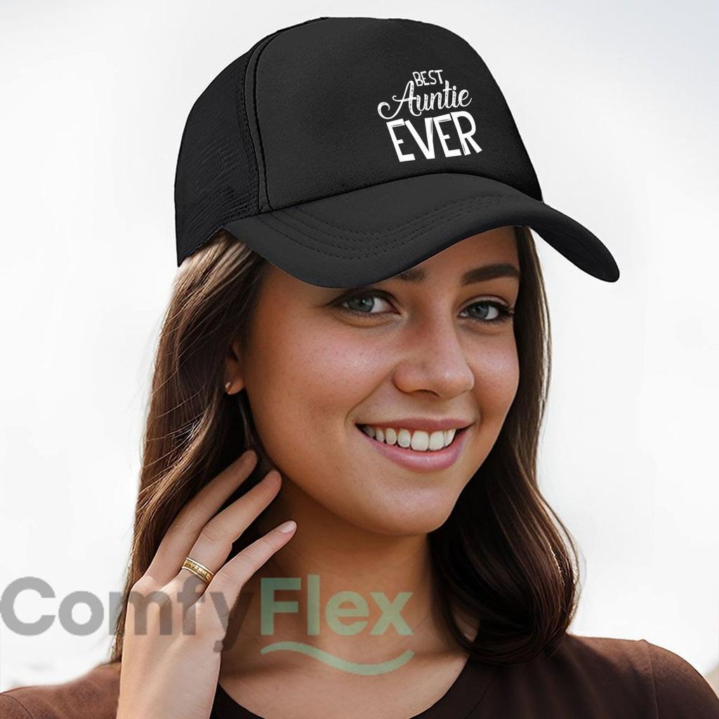 Best Auntie Ever Family Love Art Mesh Baseball Cap Casual Hat Outdoor For Womens Unisex FeUnisex