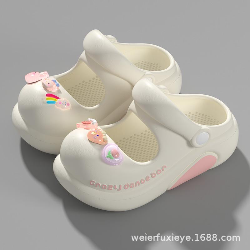 Cartoon cute children's summer sandals for boys and girls, indoor and outdoor non-slip soft-soled toddler clogs