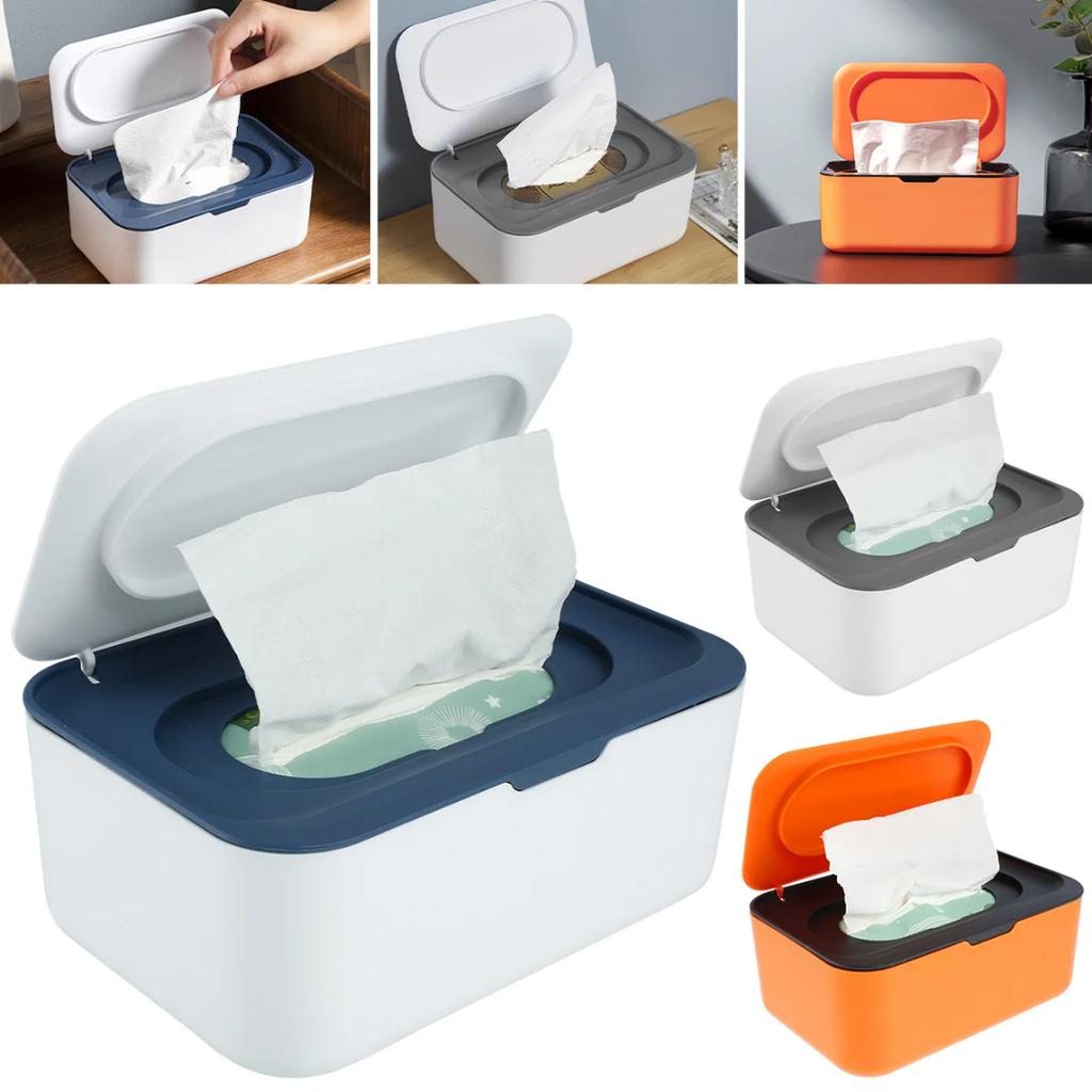 Scatola Salviette Umidificate Dispenser Carta Portatile con Coperchio Scatola Porta Salviette Antipolvere Organizzatore Auto per Bambino Tovagliolo Caldo