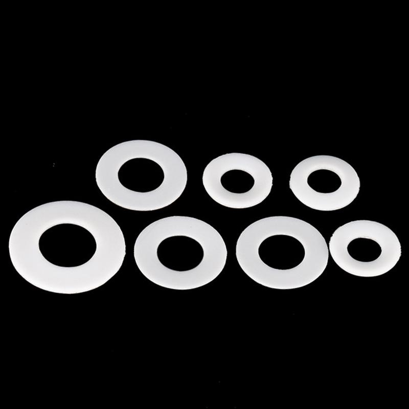 Guarnizione Piana in PTFE Rondella Piana M2 M2.5 M3 M4 M5 M6 M8~M12 Distanziatore Resistente alle Alte Temperature Guarnizione Bianca di Tenuta per Giunto Tubo Acqua