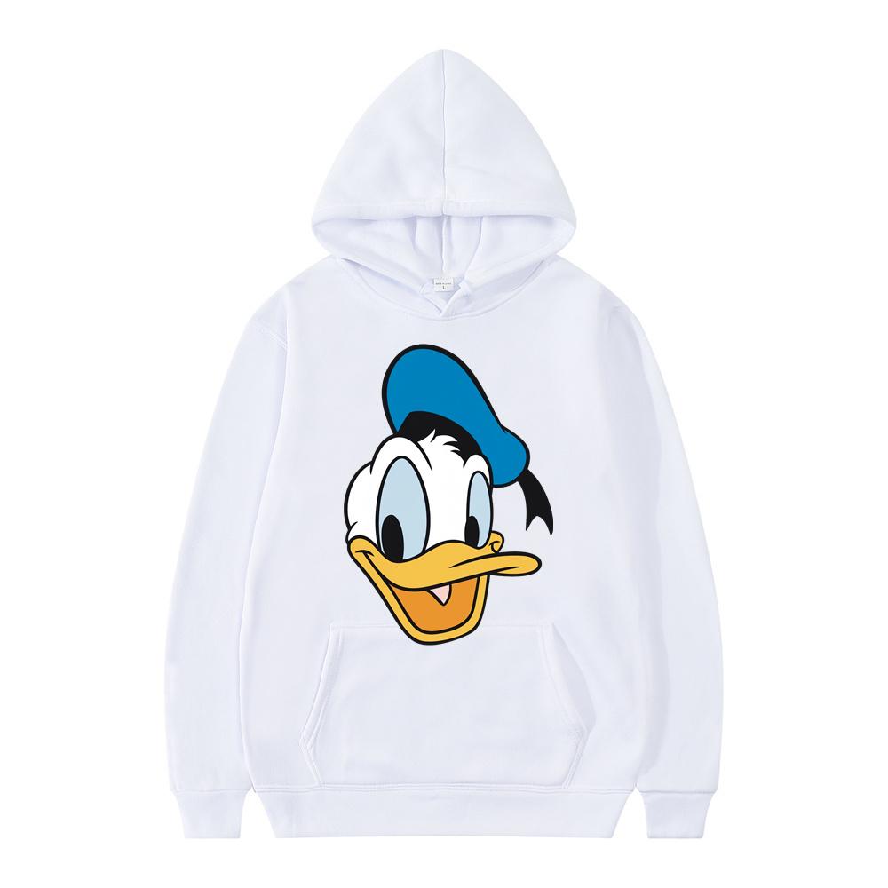 2024 New Disney Donald Duck Men Women Hoodies Casual Hip Hop Streetwear Long Sleeves Sweatshirts Boys Girls Autumn Tops Coats