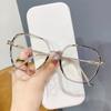 New Anti-blue Glasses Women's Fashion Ultra-light Literary TR Glasses Frame Men Can Be Equipped with Myopia Ins Trend Flat Glasses