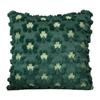 Household Tufted St. Patrick'S Day Cushion Cover Embroidery Square Lucky Clover Pillowcase Zipped Throw Pillow Cover Bed Room
