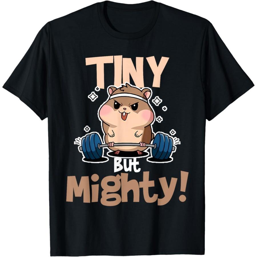 Weightlifting Hamster Tiny but Mighty! T-Shirt XXXXXL чёрный