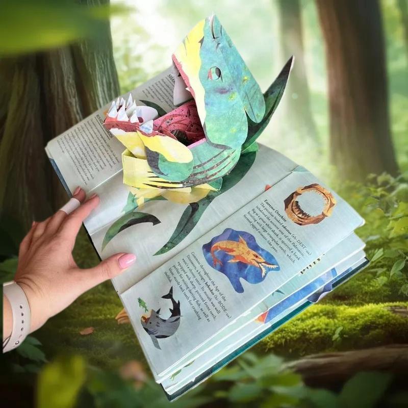3D Encyclopedia Prehistorica Dinosaurs Marine Organism Folding Pop-Up Book Diverse Dinosaur Species Guide Perfect Gift